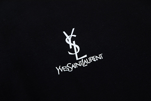 サンローラン服コピー小さなYSLロゴプリント半袖Tシャツ