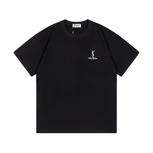サンローラン服コピー小さなYSLロゴプリント半袖Tシャツ
