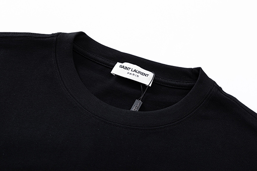 サンローラン服コピー小さなYSLロゴプリント半袖Tシャツ