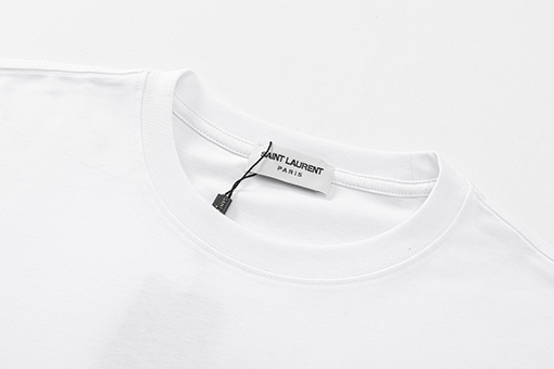 サンローラン服コピー小さなYSLロゴプリント半袖Tシャツ