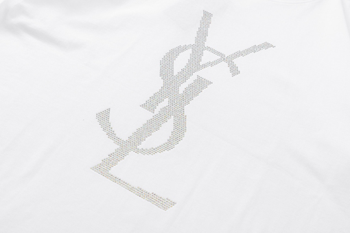 サンローランコピー半袖Tシャツ YSLカラードリルレタリングロゴ