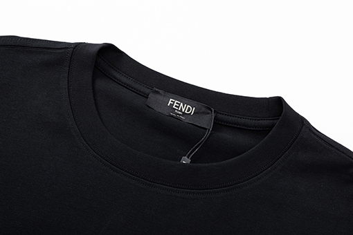 フェンディーコピープリント半袖Tシャツクマのレタリングロゴ