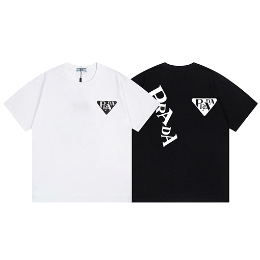 プラダコピープリント半袖Tシャツメンズファッション通販 2色