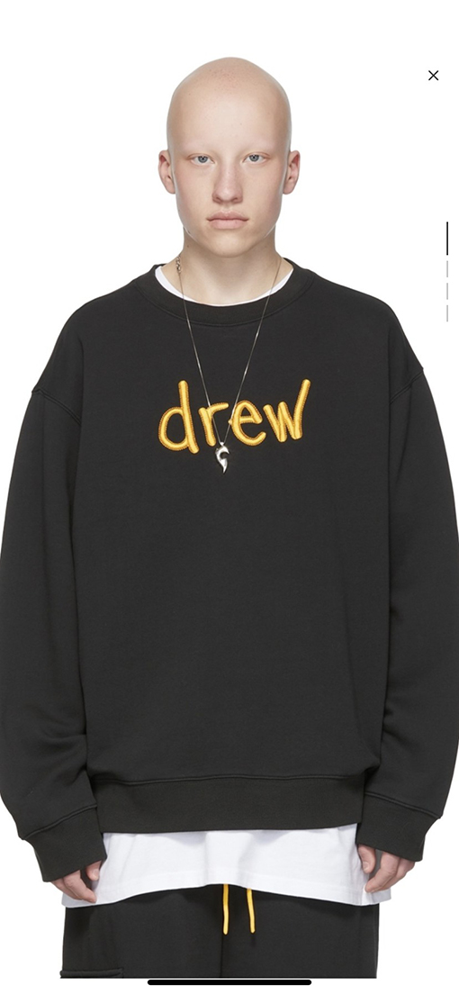 Drew houseコピー スウェットTシャツ   drewロゴ