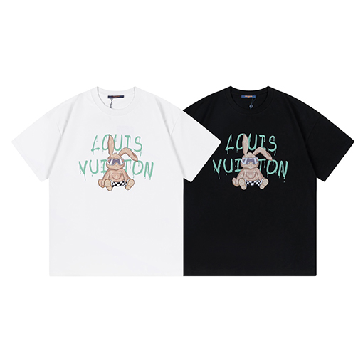 23新品!!ルイヴィトンコピープリント半袖Tシャツメンズファッション通販 2色