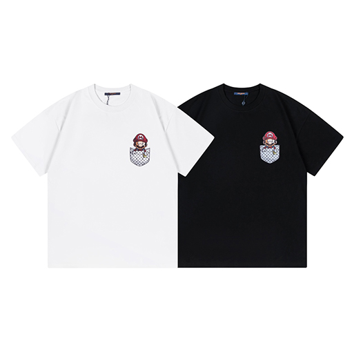 23新品!!ルイヴィトンコピープリント半袖Tシャツメンズファッション通販 2色