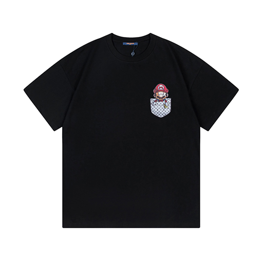 23新品!!ルイヴィトンコピープリント半袖Tシャツメンズファッション通販 2色