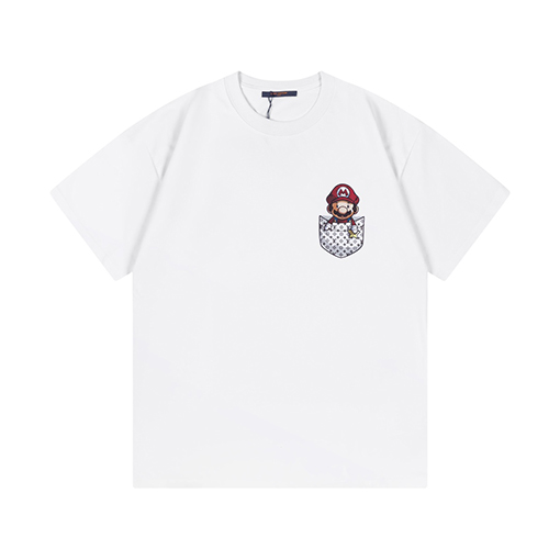 23新品!!ルイヴィトンコピープリント半袖Tシャツメンズファッション通販 2色