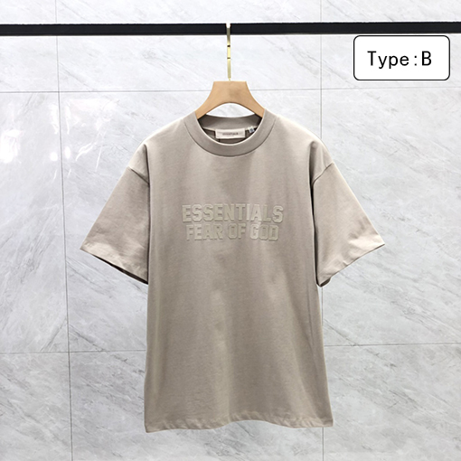 フィアオブゴッド半袖TシャツコピーFOG ESSENTIALS シーズン8 植毛レタリング ビッグロゴ 半袖Tシャツ