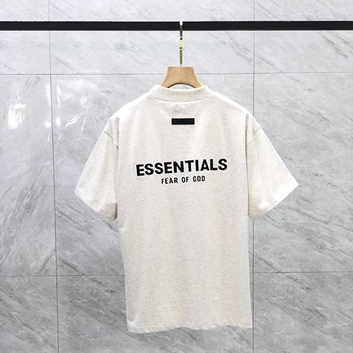 フィアオブゴッド半袖TシャツコピーFOG ESSENTIALS シーズン8 前後の植毛レタリングロゴ