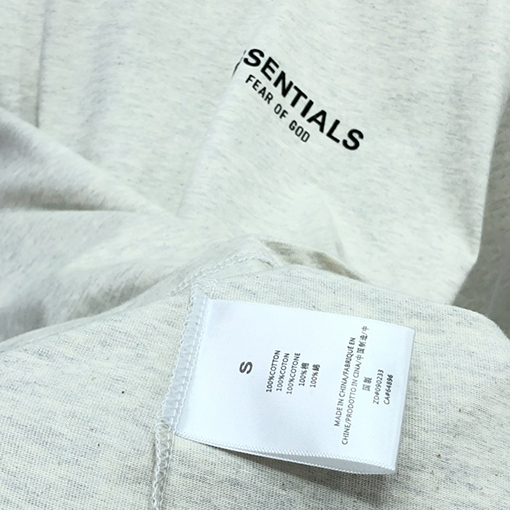 フィアオブゴッド半袖TシャツコピーFOG ESSENTIALS シーズン8 前後の植毛レタリングロゴ
