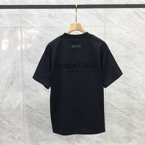 フィアオブゴッド半袖TシャツコピーFOG ESSENTIALS シーズン8 前後の植毛レタリングロゴ