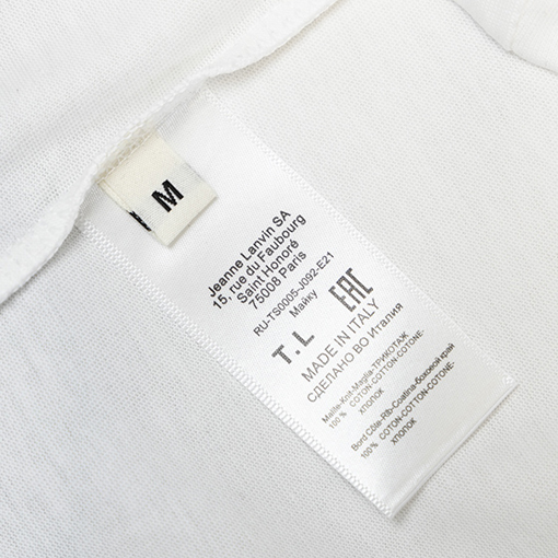LANVIN x GALLERY DEPT ランバン半袖Tシャツコピー  白色