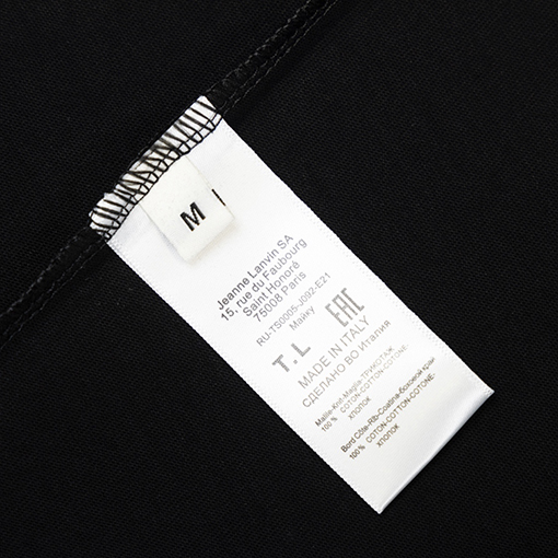 LANVIN x GALLERY DEPT ランバン半袖Tシャツコピー  黒色