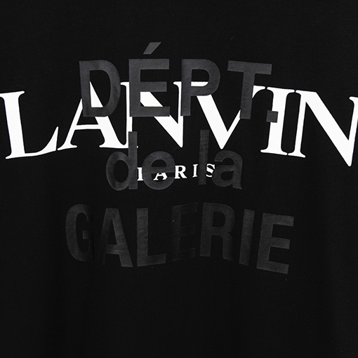 LANVIN x GALLERY DEPT ランバン半袖Tシャツコピー 黒色