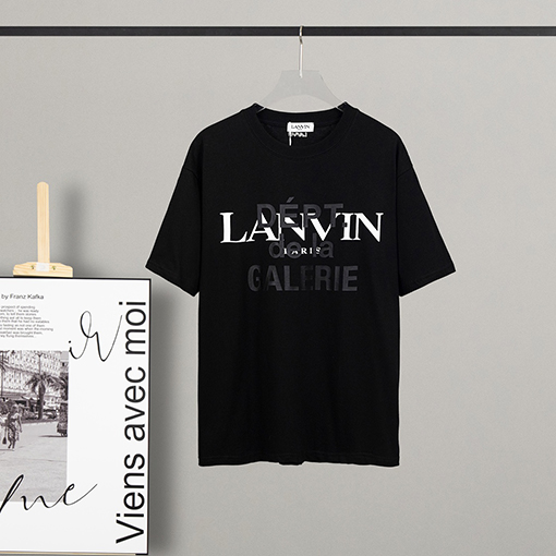LANVIN x GALLERY DEPT ランバン半袖Tシャツコピー 黒色