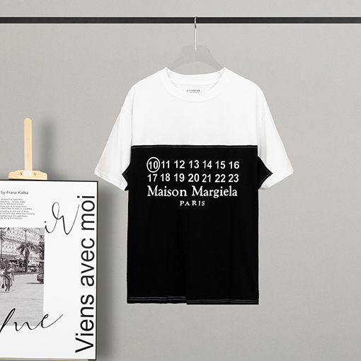 マルタンマルジェラ半袖Tシャツコピー 数字 プリント パッチ