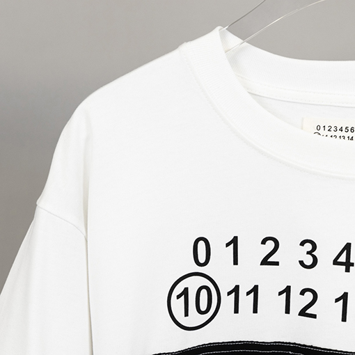 マルタンマルジェラ半袖Tシャツコピー 数字 プリント パッチ