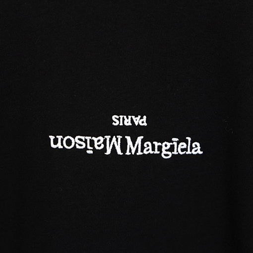 マルタンマルジェラ半袖Tシャツコピー Maison Margiela ロゴ ブラック.ホワイト