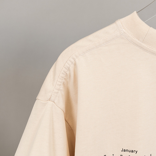 マルタンマルジェラ半袖Tシャツコピー 数字 プリント パッチ ベージュ.ブラック