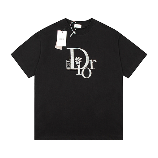 23新品!! ディオール半袖Tシャツコピー DIOR刺繍ポイント ★オーバーサイズ