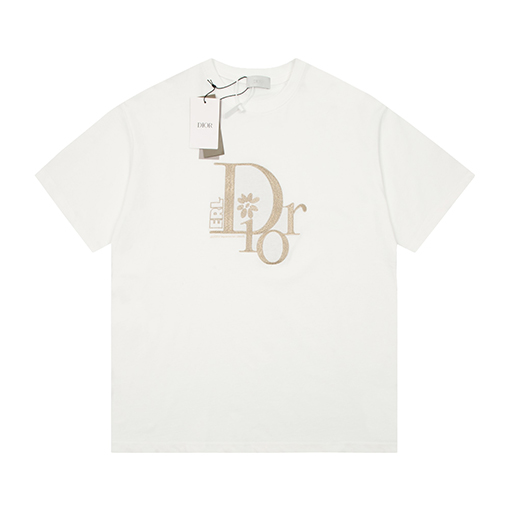 23新品!! ディオール半袖Tシャツコピー DIOR刺繍ポイント ★オーバーサイズ
