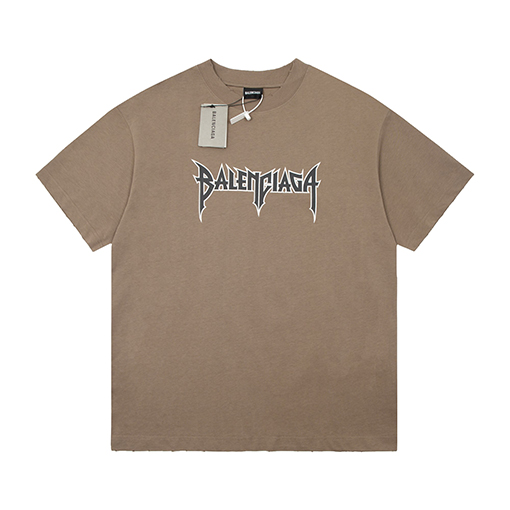 23新品!!  バレンシアガ半袖Tシャツコピー BALENCIAGAロゴTシャツ ★破れたプリント