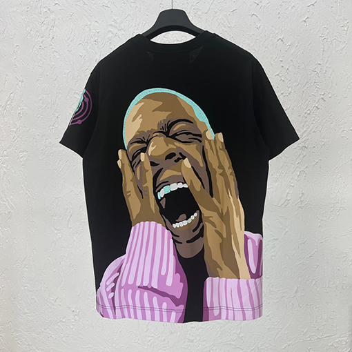 【極美品✨】 GVC x Kid Cudi コラボレーションプリントホットフィックス半袖Tシャツ