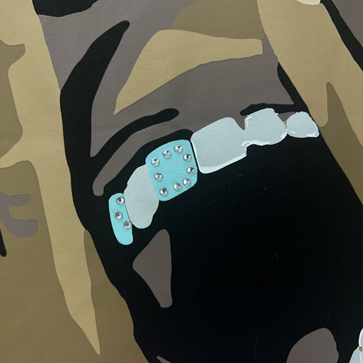 【極美品✨】 GVC x Kid Cudi コラボレーションプリントホットフィックス半袖Tシャツ