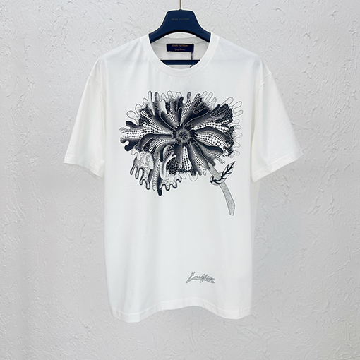 23新品!! ルイヴィトン半袖Tシャツスーパーコピー フラワープリント