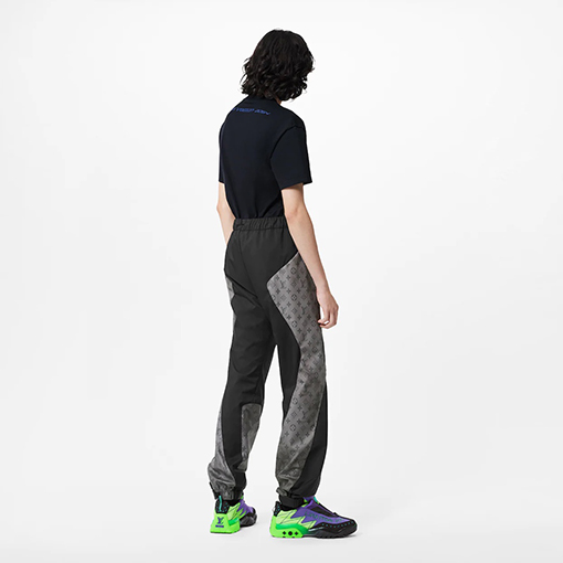 23新品!! ルイヴィトンスウェットパンツ コピー グレーパッチワークブラック