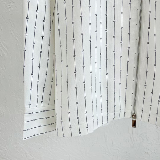 23新品!!　ディオール刺繍のハートファスナーデニム  シャツ