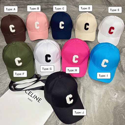 23新品!!セリーヌCAP 帽子コピー　ビックCロゴ 10カラー
