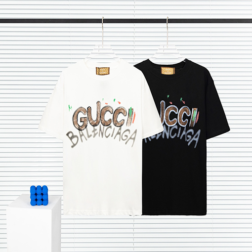 23新品!!バレンシアガ x グッチ コラボ ト半袖Tシャツ ★オーバーサイズ