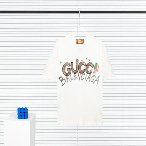23新品!!バレンシアガ x グッチ コラボ ト半袖Tシャツ ★オーバーサイズ
