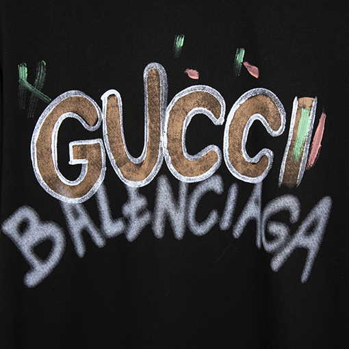 23新品!!バレンシアガ x グッチ コラボ ト半袖Tシャツ ★オーバーサイズ