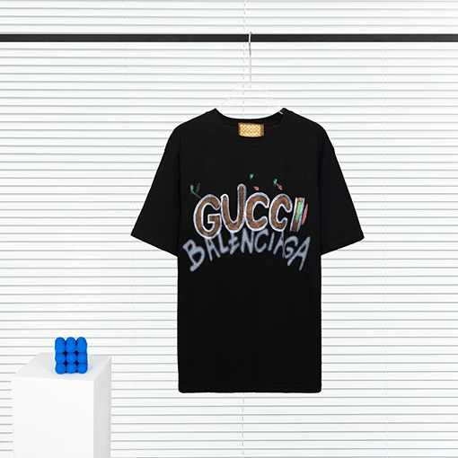 23新品!!バレンシアガ x グッチ コラボ ト半袖Tシャツ ★オーバーサイズ