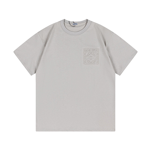 23新品!!ロエベ半袖Tシャツスーパーコピー シンプルデザイン LOEWE立体ロゴ 全3色