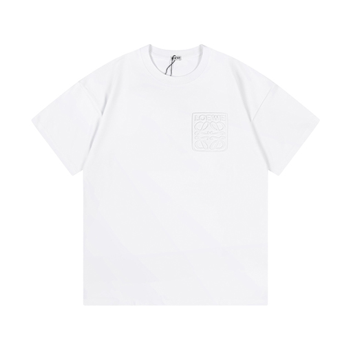 23新品!!ロエベ半袖Tシャツスーパーコピー シンプルデザイン LOEWE立体ロゴ 全3色
