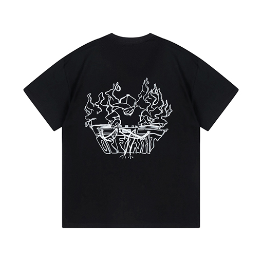 オフホワイトスーパーコピー 半袖Tシャツ モンスターアルファベットのロゴ