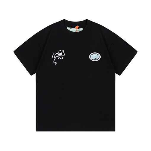 オフホワイトスーパーコピー 半袖Tシャツ モンスターアルファベットのロゴ