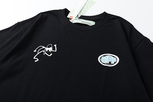 オフホワイトスーパーコピー 半袖Tシャツ モンスターアルファベットのロゴ