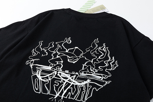オフホワイトスーパーコピー 半袖Tシャツ モンスターアルファベットのロゴ