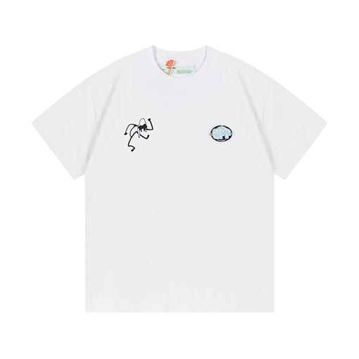 オフホワイトスーパーコピー 半袖Tシャツ モンスターアルファベットのロゴ