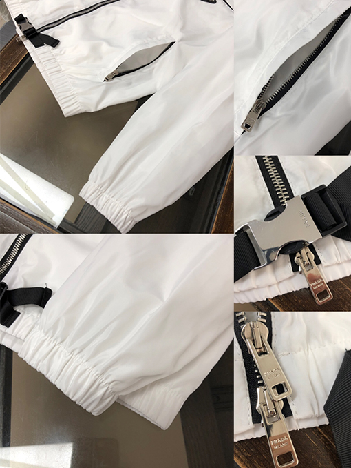 プラダジャケット アウター スーパーコピー  PRADAA三角ロゴプレート 