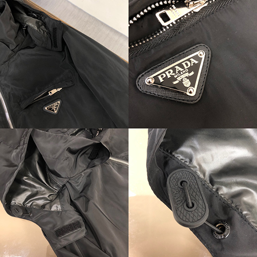 プラダジャケット アウター スーパーコピー  PRADAA三角ロゴプレート 