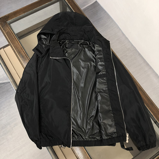 プラダジャケット アウター スーパーコピー  PRADAA三角ロゴプレート 