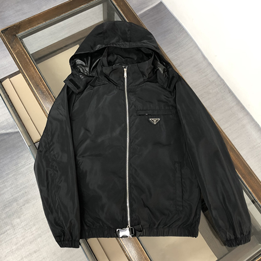 プラダジャケット アウター スーパーコピー  PRADAA三角ロゴプレート 