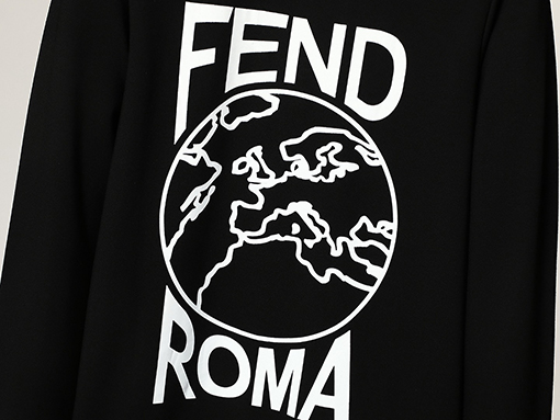 フェンディ スウェットTシャツ コピー FENDI ROMAロゴポイント