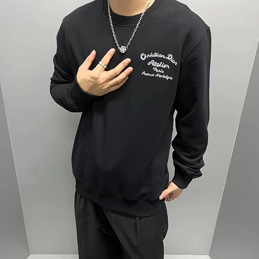 ディオールスウェットTシャツ スーパーコピー Christian Dior Atelier刺繍